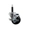 Service Caster 3'' SS Soft Rubber Swivel 3/4'' Expanding Stem Caster with Brake SCC-SSEX20S314-SRS-TLB-34 - alternate 1